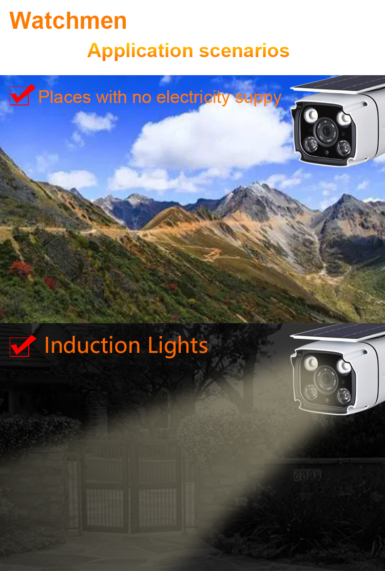 1080P solar outdoor sensor network camera